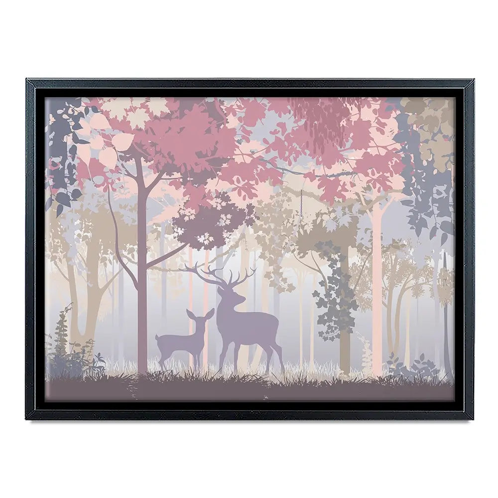 Colourful Deer In The Woods Canvas Print Colourful Deer In The Woods Canvas Print wall art product Art Print Shop