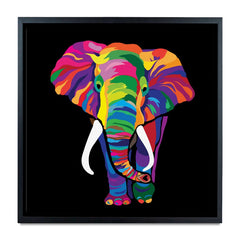 Colourful Elephant Square Canvas Print wall art product Denel / Shutterstock