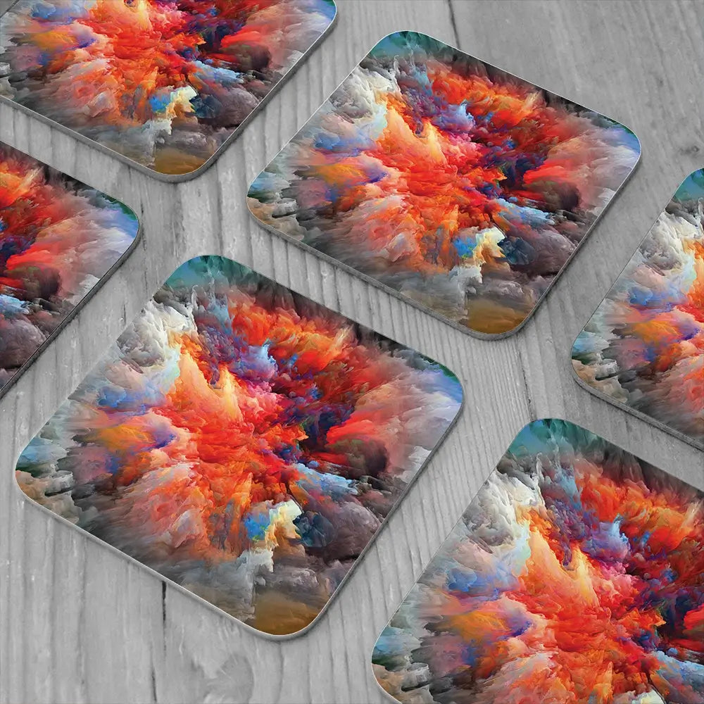 Colourful Explosion Coaster Set Colourful Explosion Coaster Set wall art product agsandrew / Shutterstock