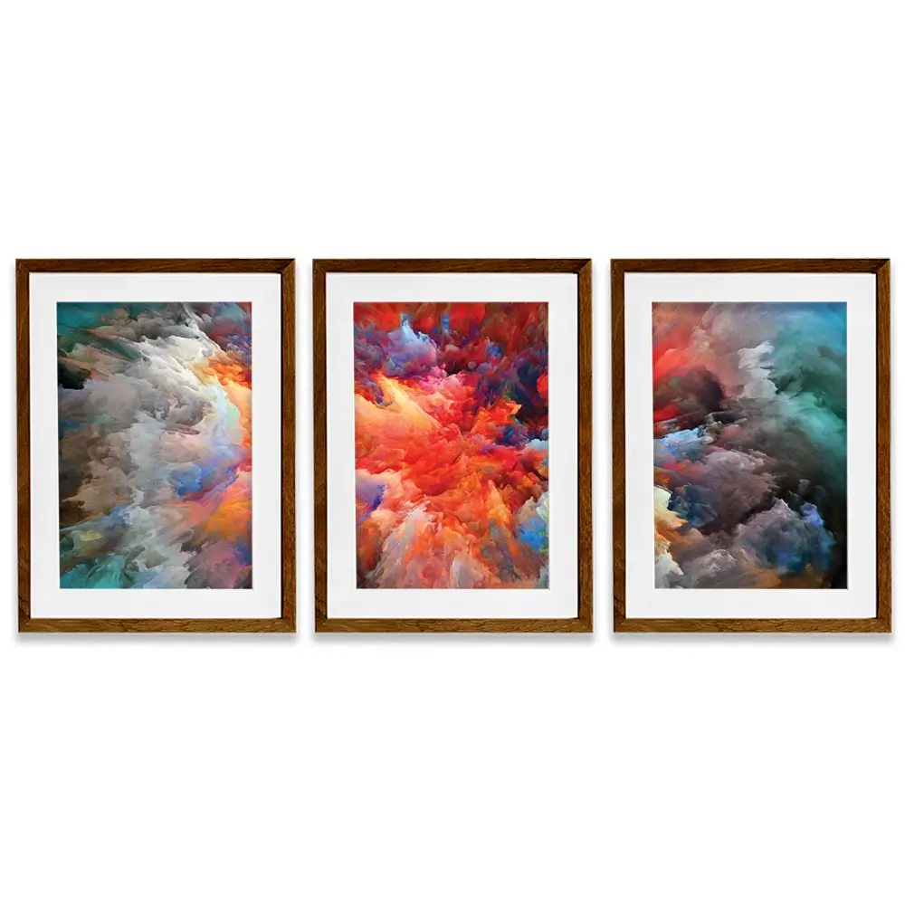 Colourful Explosion Framed Art Print Trio Colourful Explosion Framed Art Print Trio wall art product agsandrew / Shutterstock