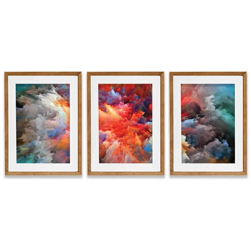 Colourful Explosion Framed Art Print Trio Colourful Explosion Framed Art Print Trio wall art product agsandrew / Shutterstock