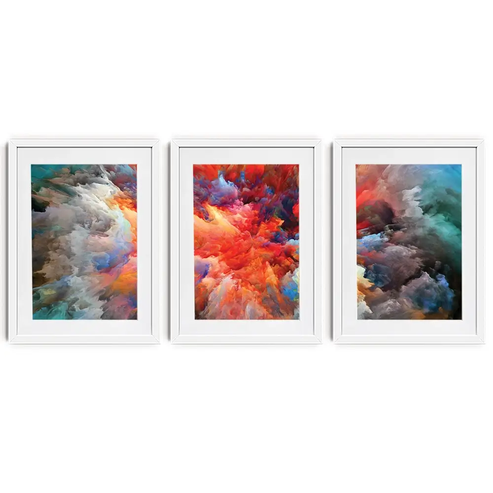 Colourful Explosion Framed Art Print Trio Colourful Explosion Framed Art Print Trio wall art product agsandrew / Shutterstock
