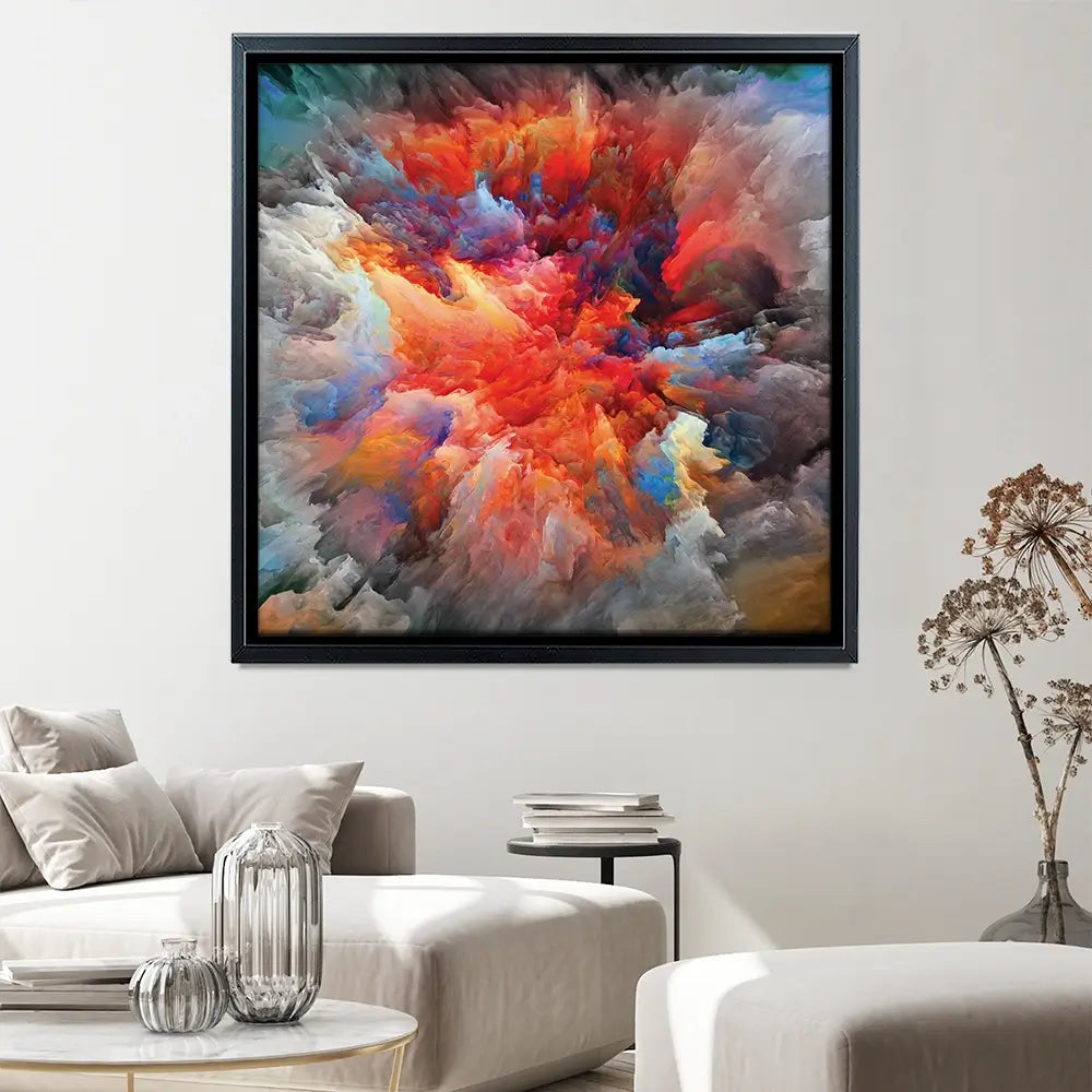 Colourful Explosion Square Canvas Print Colourful Explosion Square Canvas Print wall art product agsandrew / Shutterstock