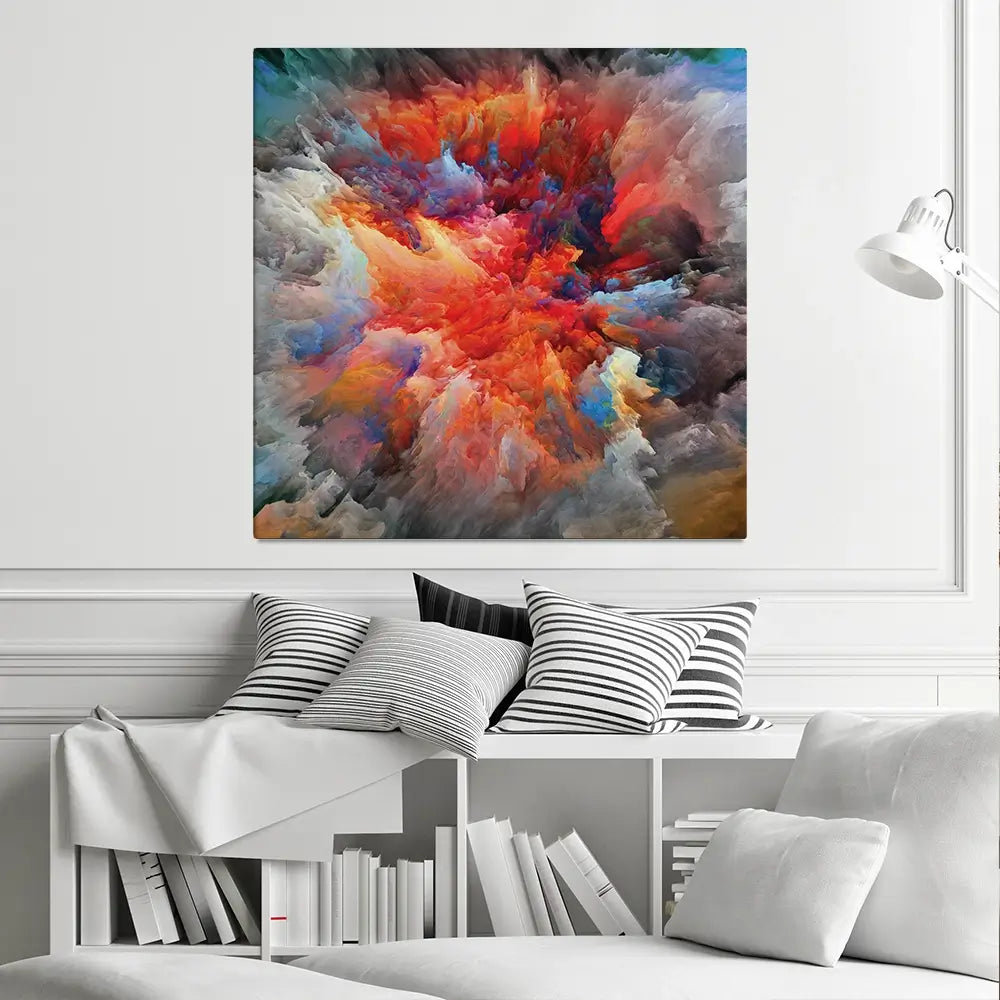 Colourful Explosion Square Canvas Print Colourful Explosion Square Canvas Print wall art product agsandrew / Shutterstock