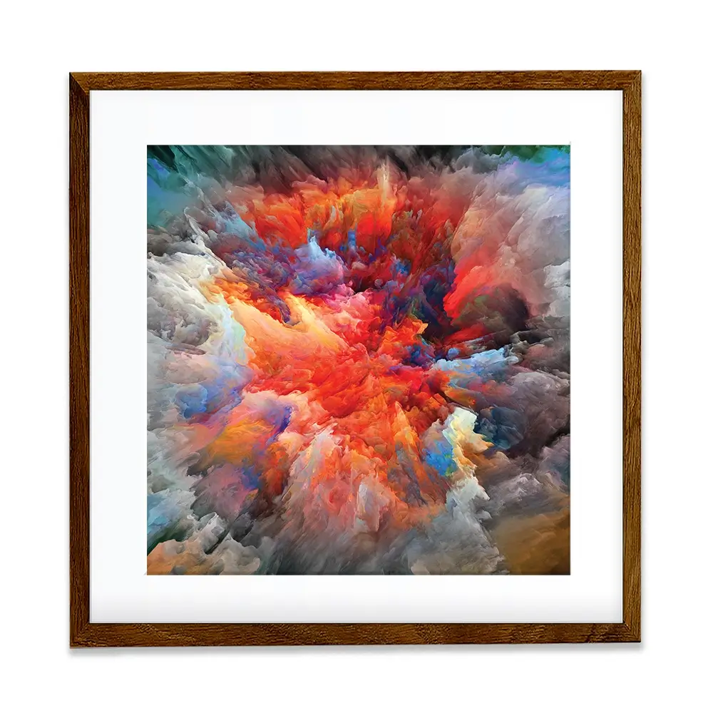 Colourful Explosion Square Framed Art Print Colourful Explosion Square Framed Art Print wall art product agsandrew / Shutterstock