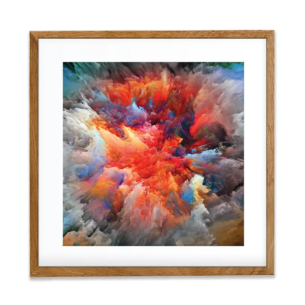Colourful Explosion Square Framed Art Print Colourful Explosion Square Framed Art Print wall art product agsandrew / Shutterstock