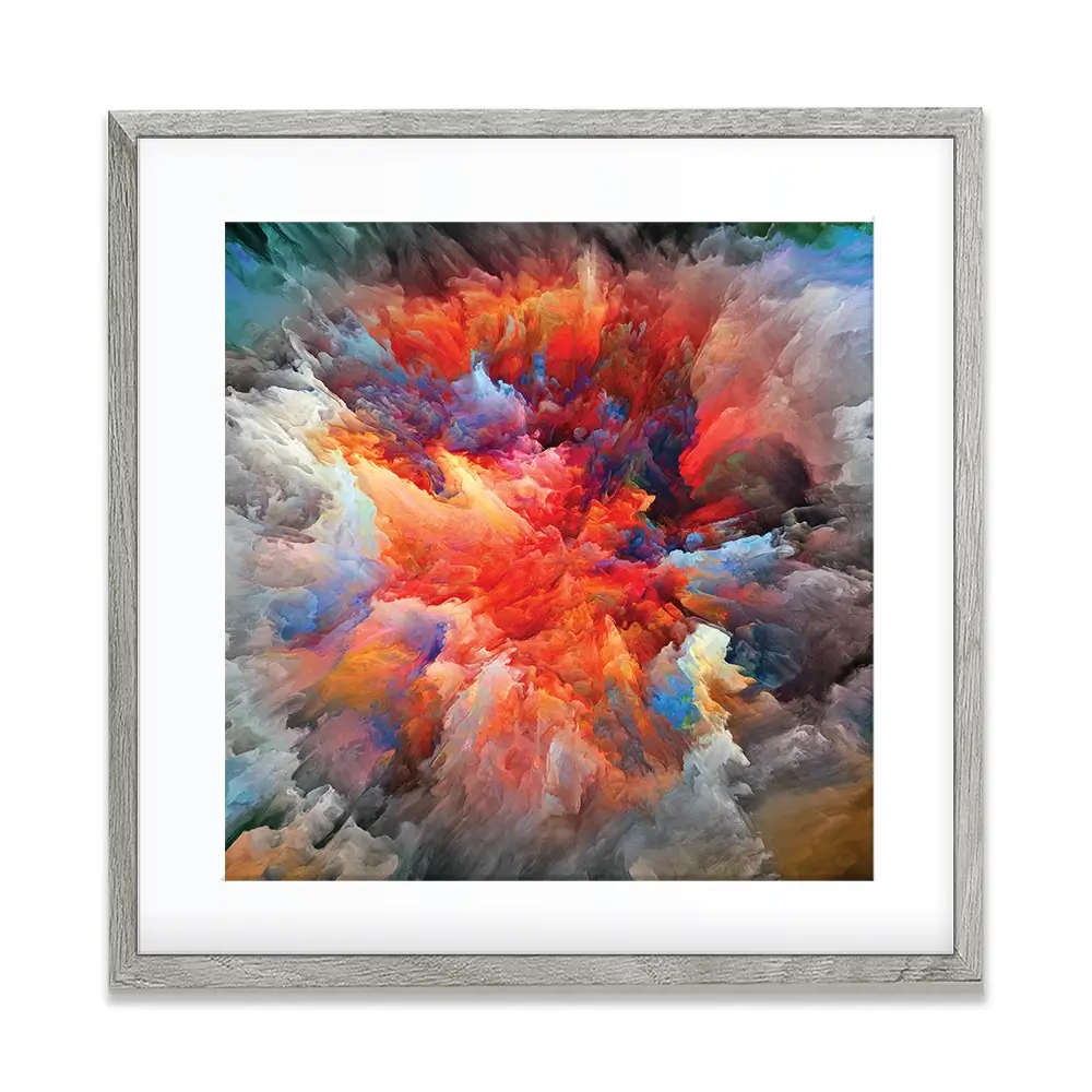Colourful Explosion Square Framed Art Print Colourful Explosion Square Framed Art Print wall art product agsandrew / Shutterstock