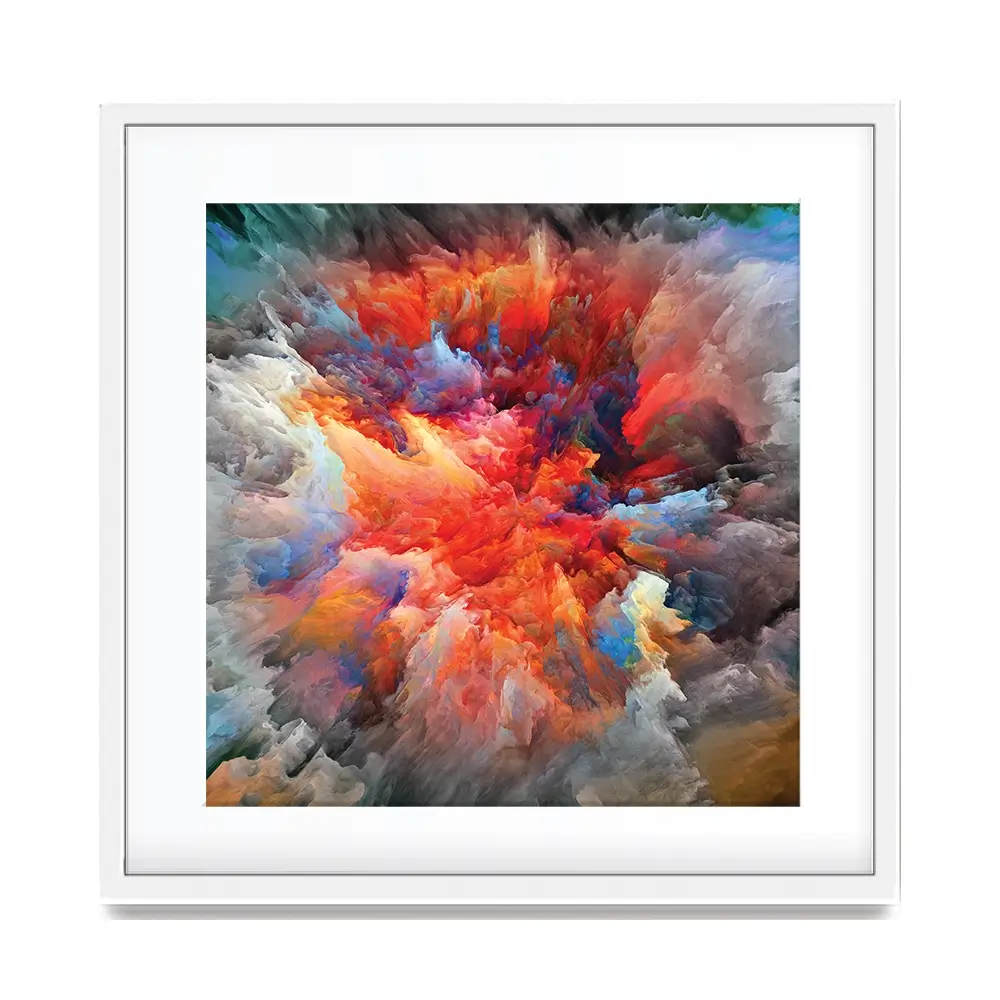 Colourful Explosion Square Framed Art Print Colourful Explosion Square Framed Art Print wall art product agsandrew / Shutterstock