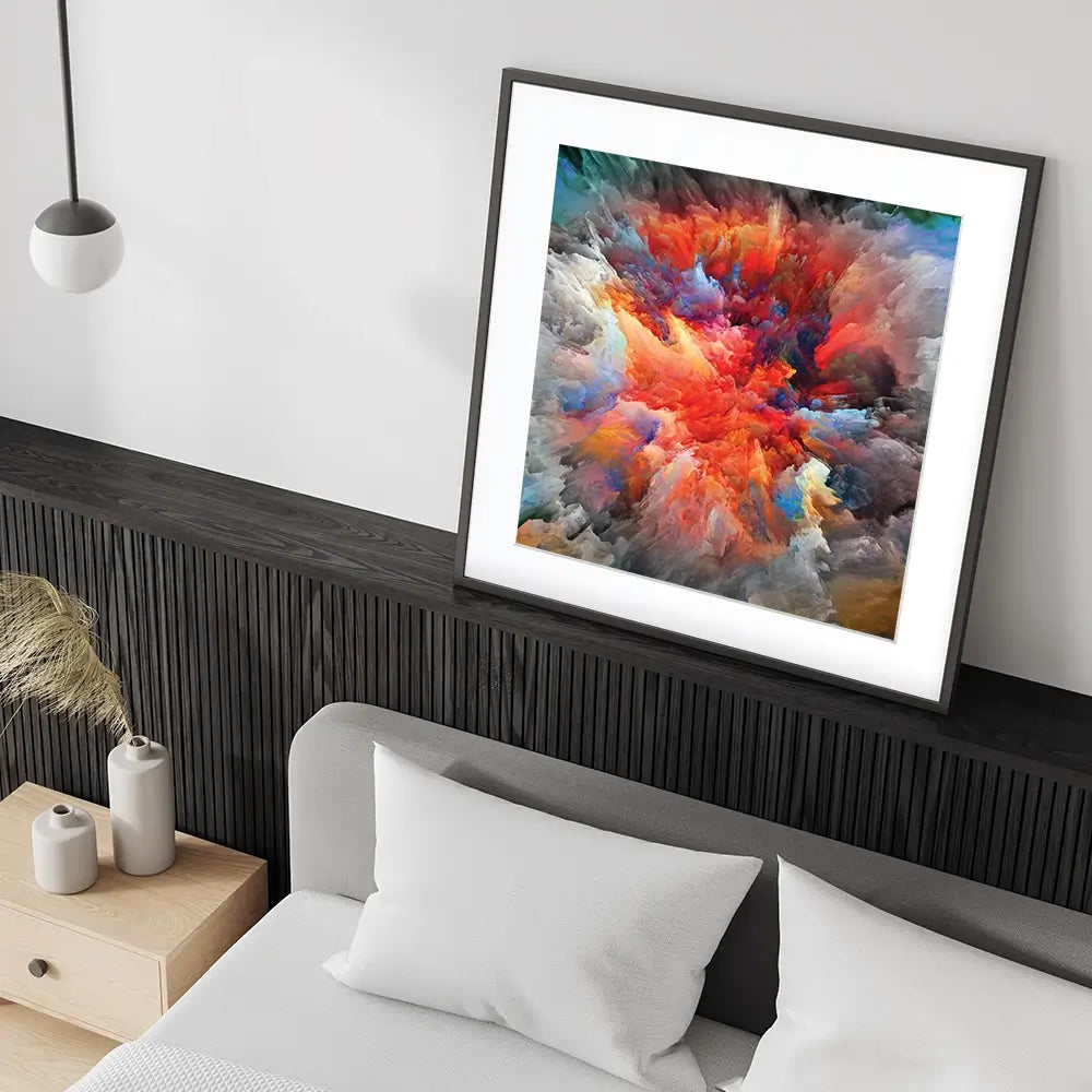 Colourful Explosion Square Framed Art Print Colourful Explosion Square Framed Art Print wall art product agsandrew / Shutterstock