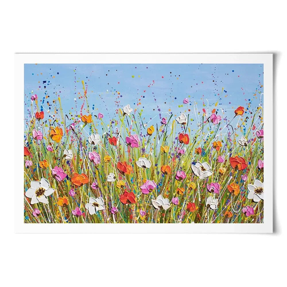 Colourful Flowers Art Print Colourful Flowers Art Print wall art product Olga Tkachyk