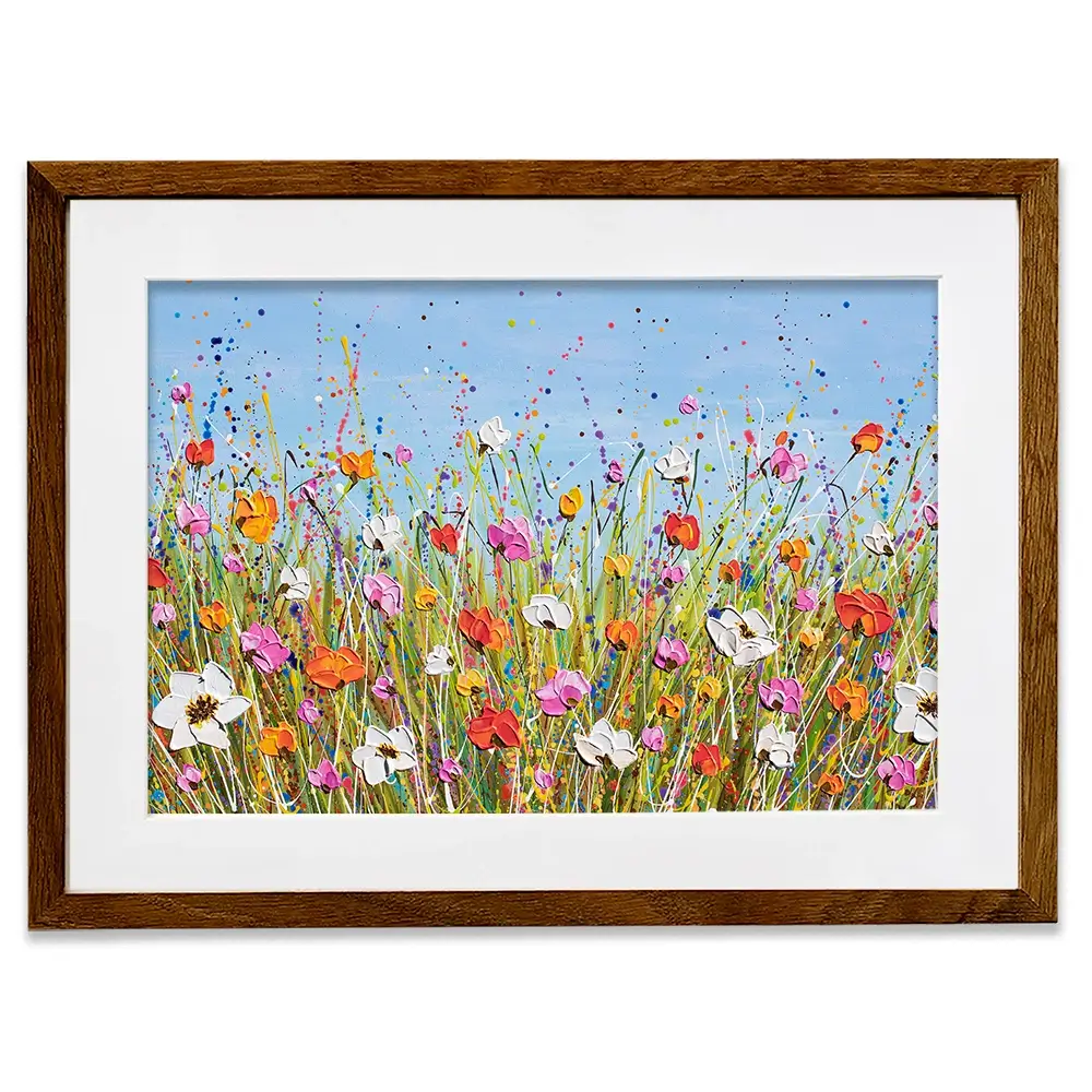 Colourful Flowers Framed Art Print Colourful Flowers Framed Art Print wall art product Olga Tkachyk