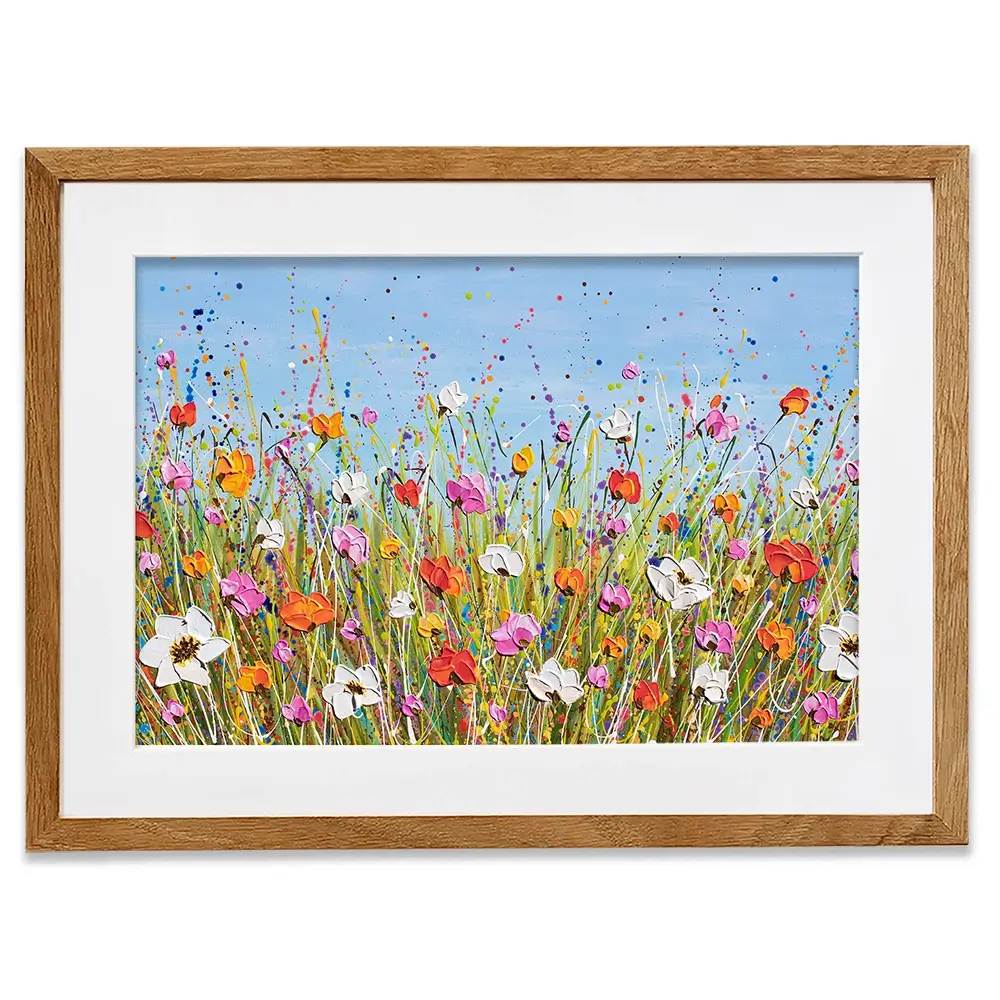 Colourful Flowers Framed Art Print Colourful Flowers Framed Art Print wall art product Olga Tkachyk