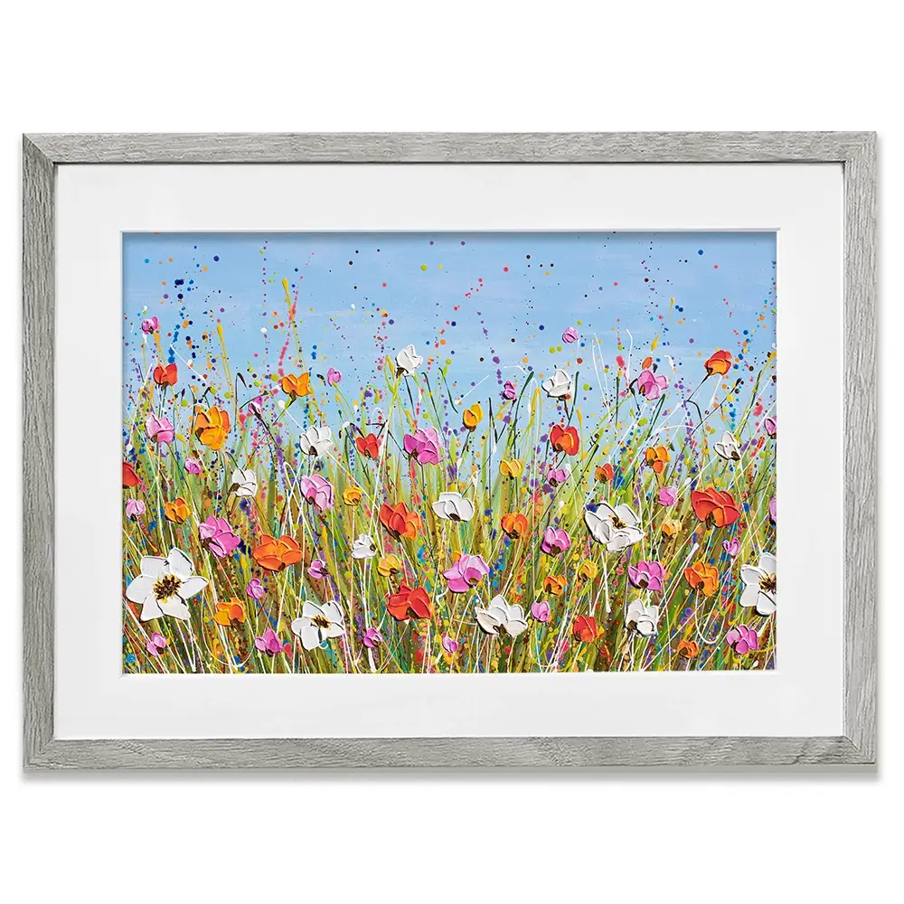 Colourful Flowers Framed Art Print Colourful Flowers Framed Art Print wall art product Olga Tkachyk