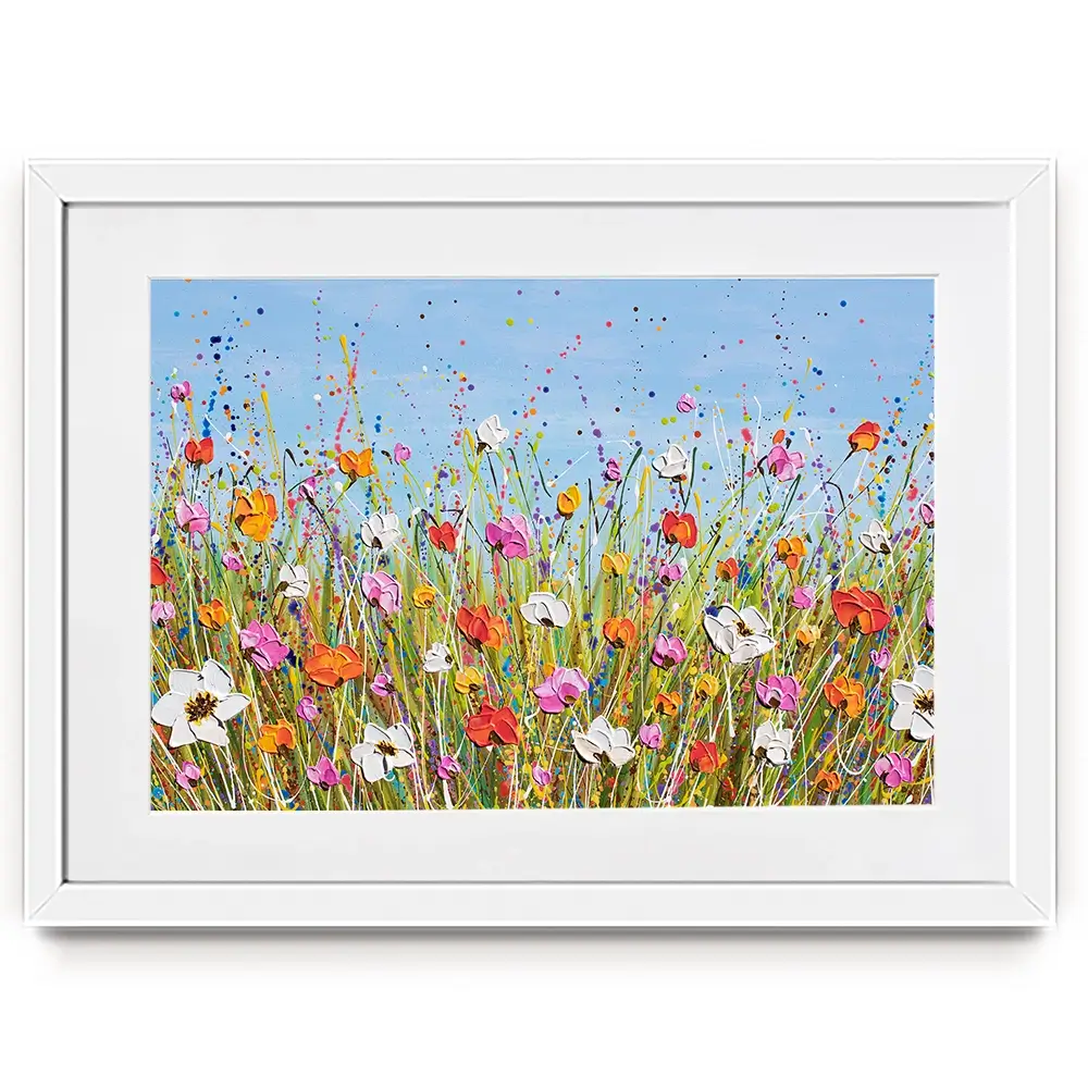 Colourful Flowers Framed Art Print Colourful Flowers Framed Art Print wall art product Olga Tkachyk