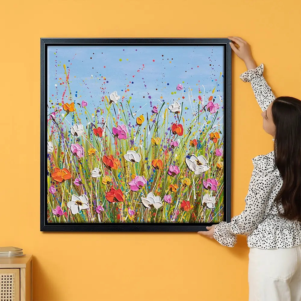 Colourful Flowers Oversized Canvas Print Colourful Flowers Oversized Canvas Print wall art product Olga Tkachyk