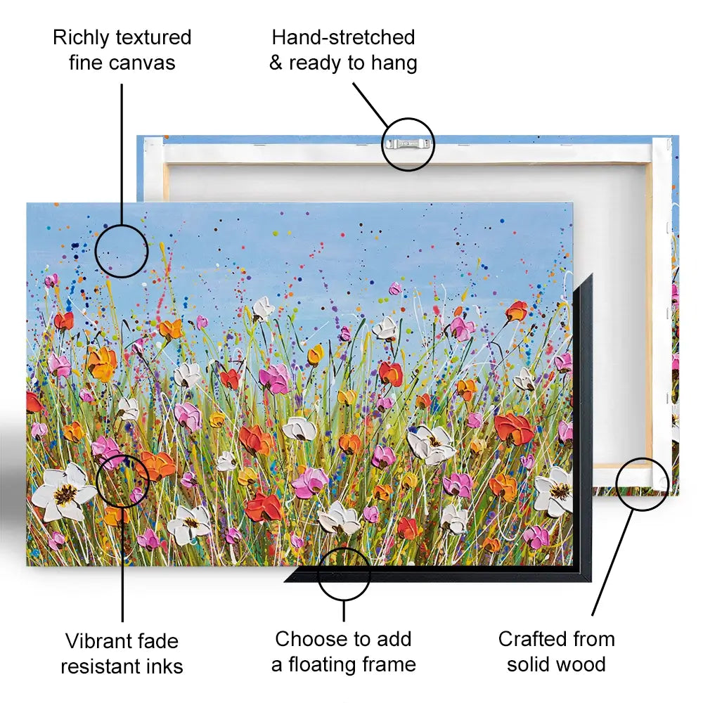 Colourful Flowers Oversized Canvas Print Colourful Flowers Oversized Canvas Print wall art product Olga Tkachyk