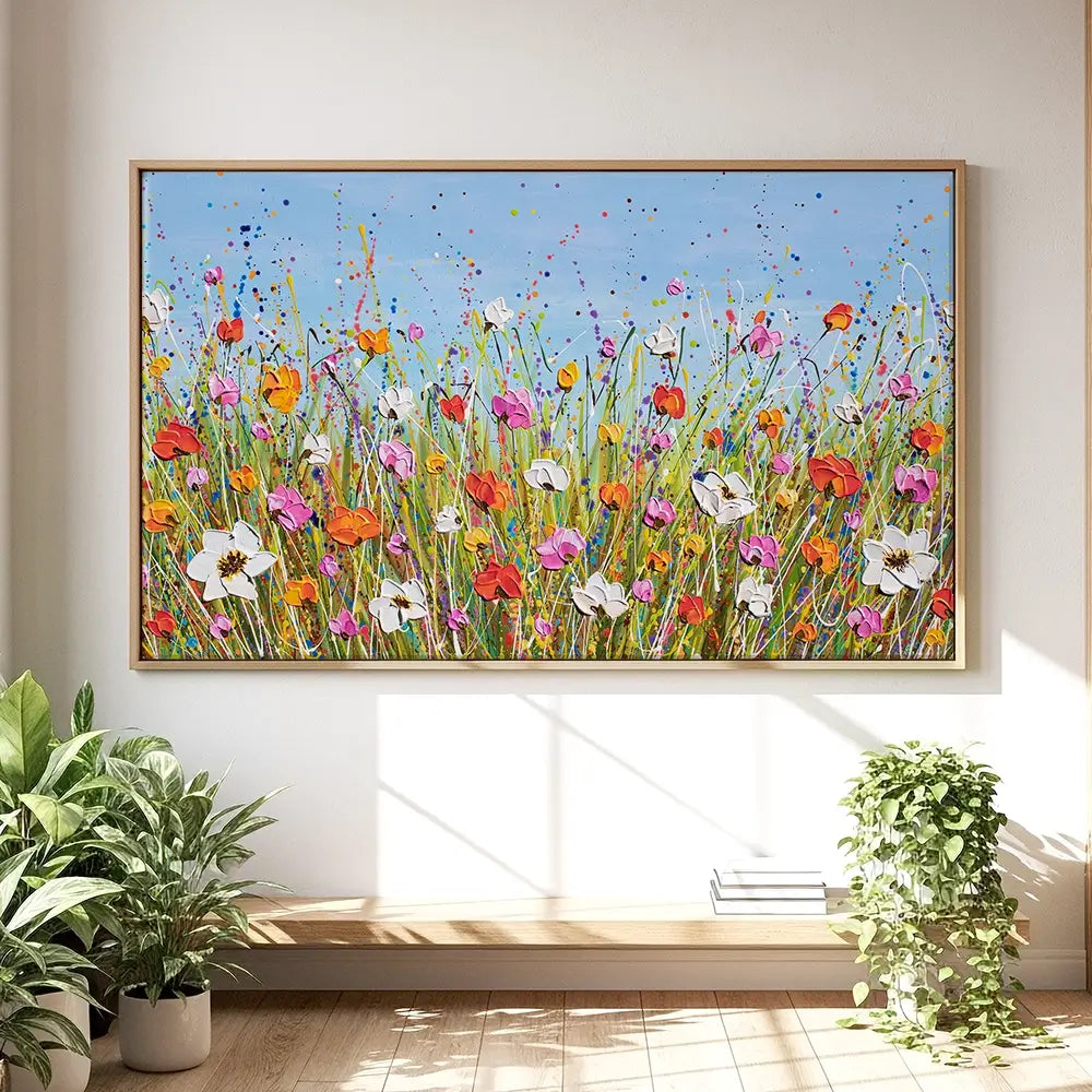 Colourful Flowers Oversized Canvas Print Colourful Flowers Oversized Canvas Print wall art product Olga Tkachyk
