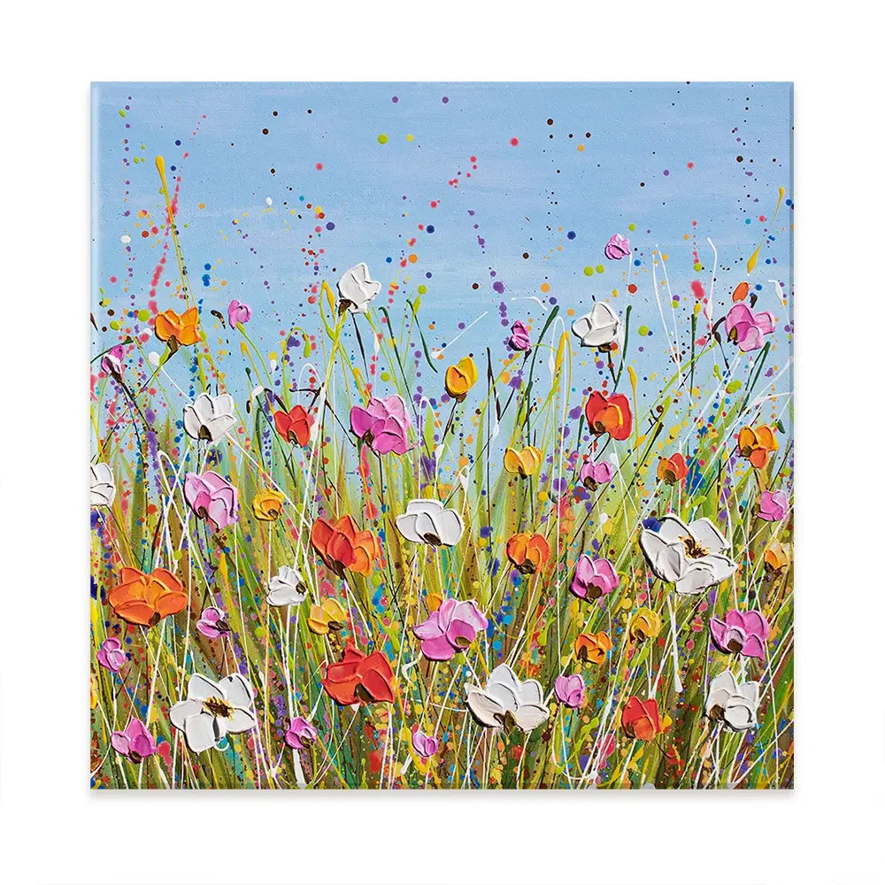 Colourful Flowers Oversized Canvas Print Colourful Flowers Oversized Canvas Print wall art product Olga Tkachyk