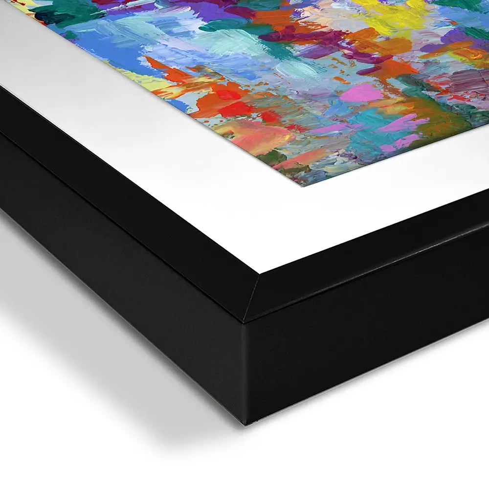 Colourful Forest By The Lake Square Framed Art Print Colourful Forest By The Lake Square Framed Art Print wall art product Leon Devenice
