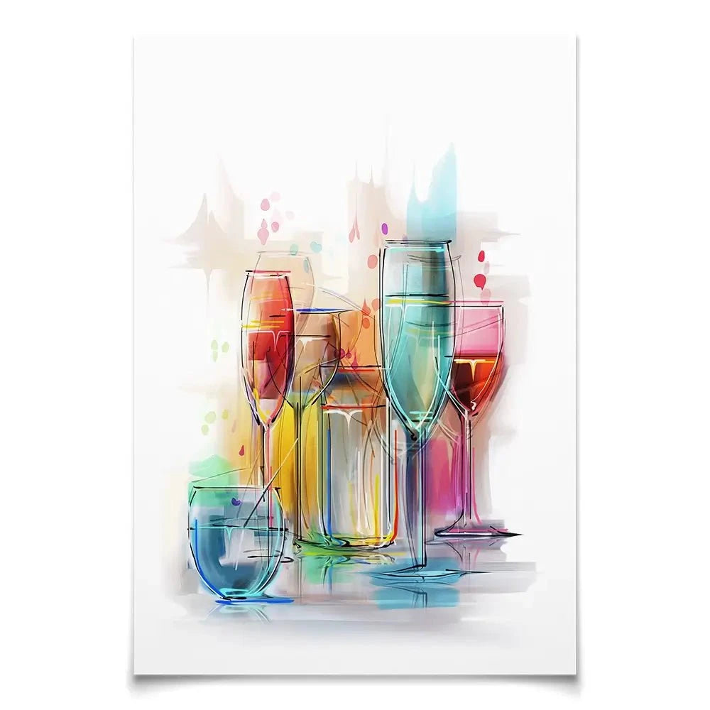 Colourful Glasses Art Print Colourful Glasses Art Print wall art product Teni / Shutterstock