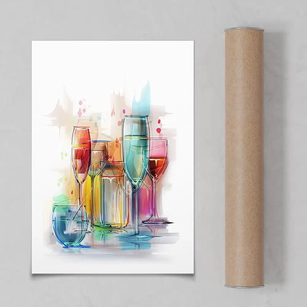 Colourful Glasses Art Print Colourful Glasses Art Print wall art product Teni / Shutterstock