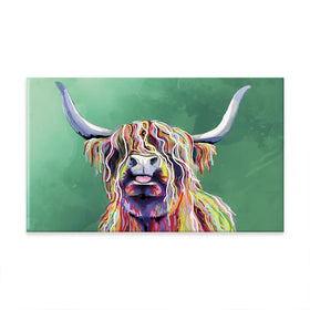 Colourful Highland Cow Oversized Canvas Print Colourful Highland Cow Oversized Canvas Print wall art product Independent