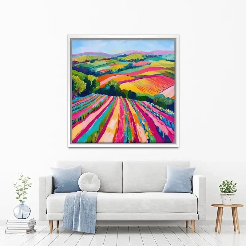 Colourful Hills Canvas Print Colourful Hills Canvas Print wall art product Tanya Ocean