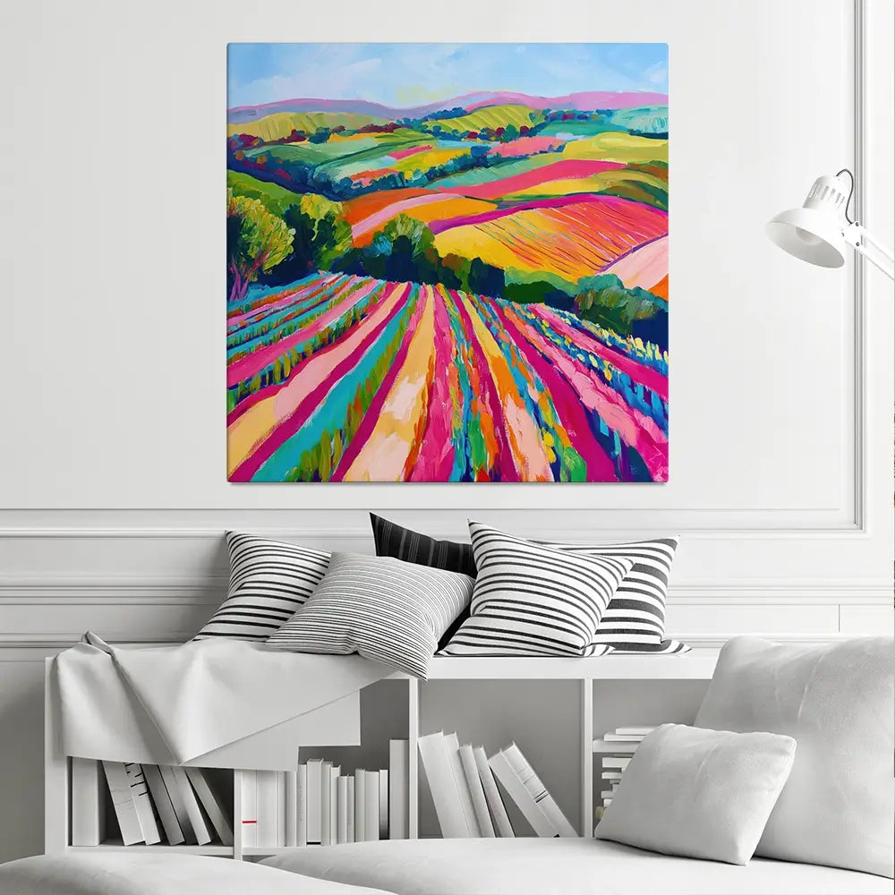 Colourful Hills Canvas Print Colourful Hills Canvas Print wall art product Tanya Ocean
