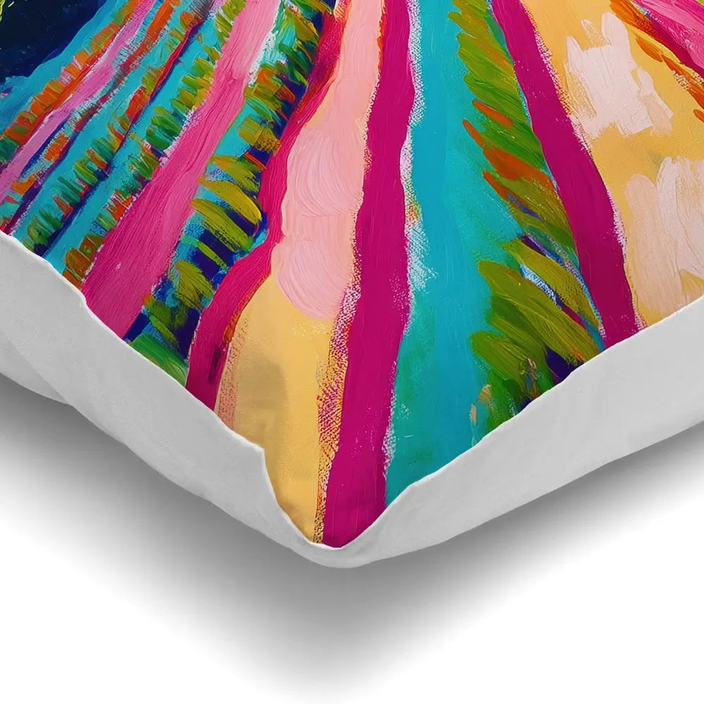 Colourful Hills Cushion Colourful Hills Cushion wall art product Tanya Ocean