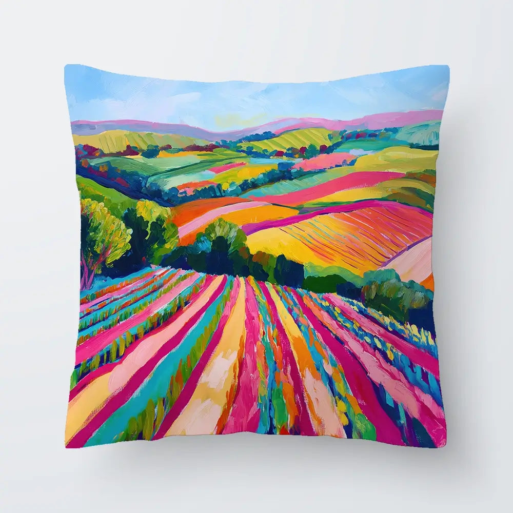 Colourful Hills Cushion Colourful Hills Cushion wall art product Tanya Ocean