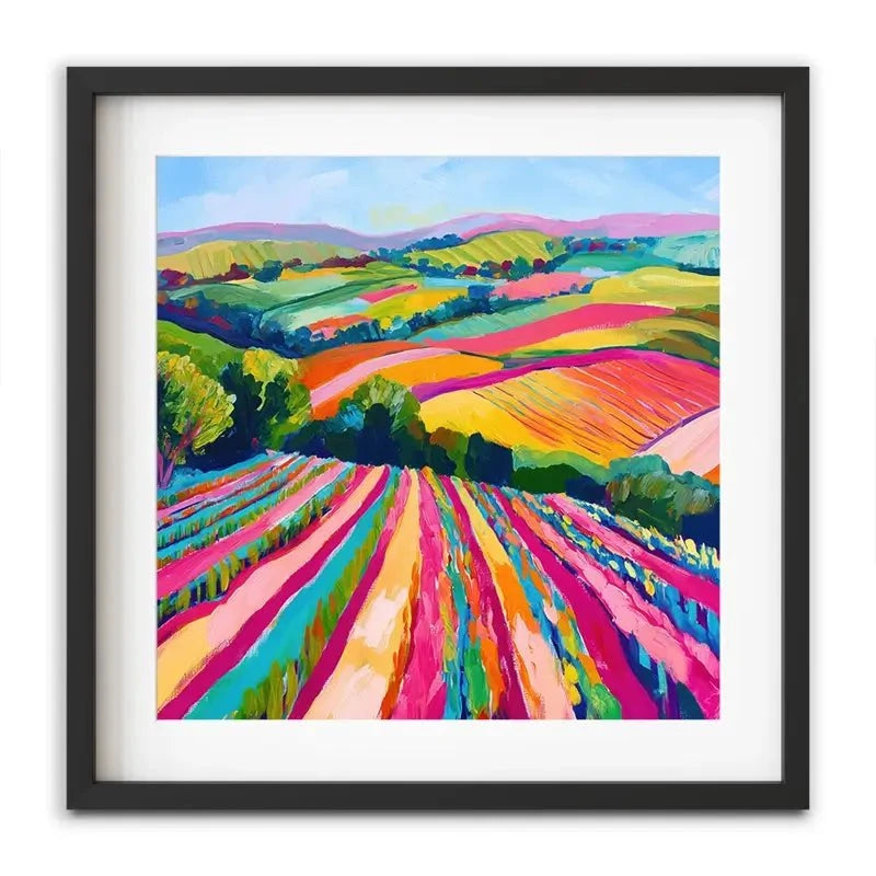 Colourful Hills Framed Art Print Colourful Hills Framed Art Print wall art product Tanya Ocean