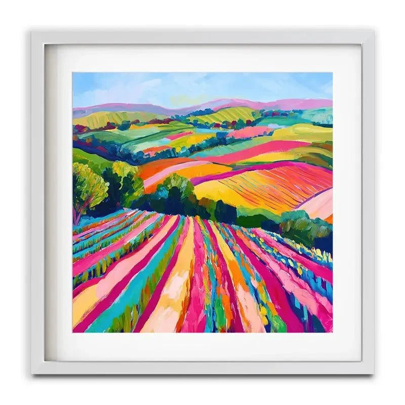 Colourful Hills Framed Art Print Colourful Hills Framed Art Print wall art product Tanya Ocean