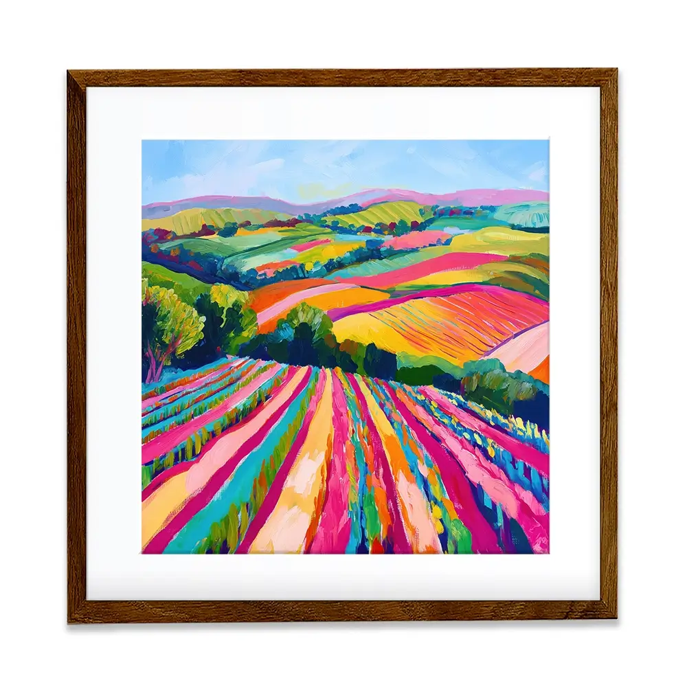 Colourful Hills Framed Art Print Colourful Hills Framed Art Print wall art product Tanya Ocean