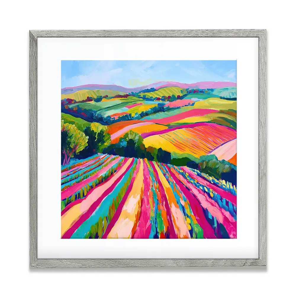 Colourful Hills Framed Art Print Colourful Hills Framed Art Print wall art product Tanya Ocean