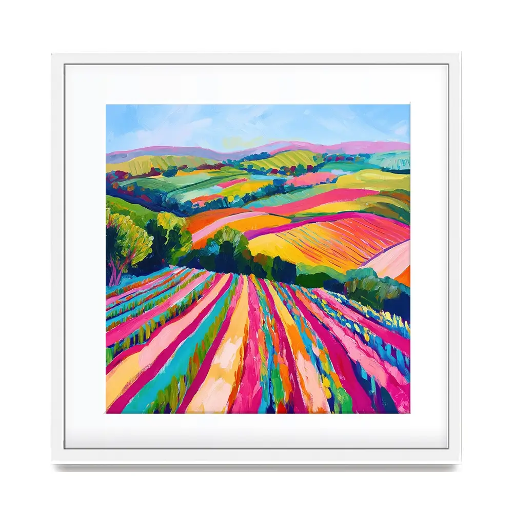 Colourful Hills Framed Art Print Colourful Hills Framed Art Print wall art product Tanya Ocean