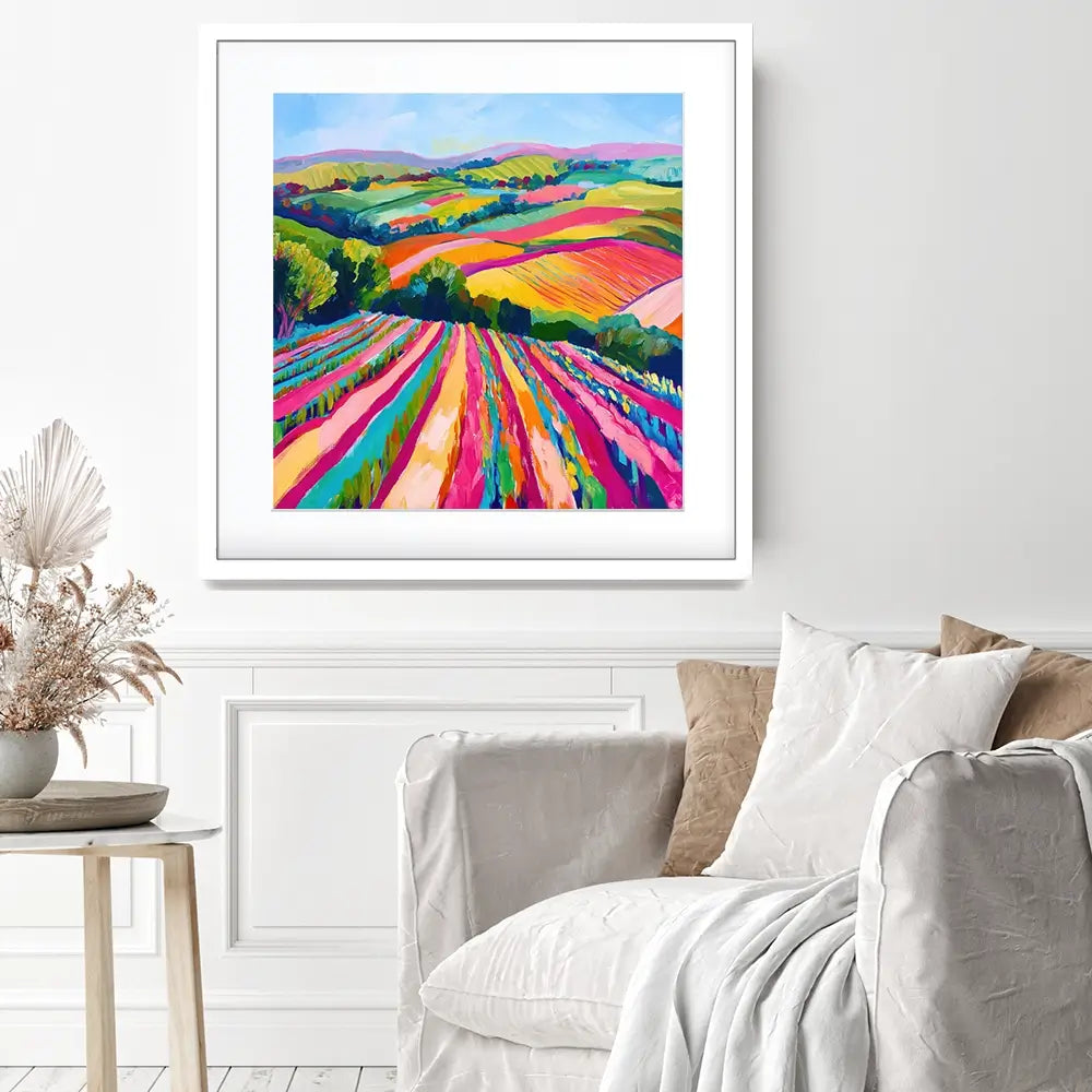 Colourful Hills Framed Art Print Colourful Hills Framed Art Print wall art product Tanya Ocean