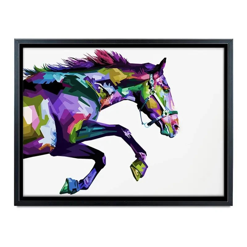 Colourful Horse Running Canvas Print Colourful Horse Running Canvas Print wall art product rainbow zoo / Shutterstock