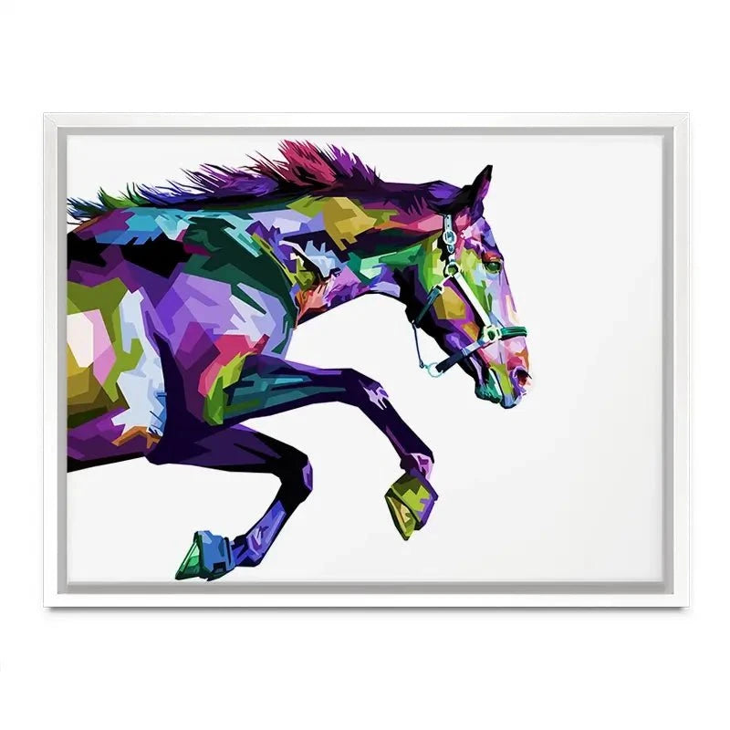 Colourful Horse Running Canvas Print Colourful Horse Running Canvas Print wall art product rainbow zoo / Shutterstock