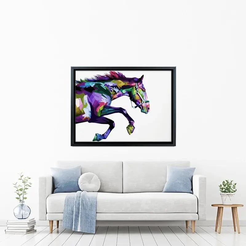 Colourful Horse Running Canvas Print Colourful Horse Running Canvas Print wall art product rainbow zoo / Shutterstock