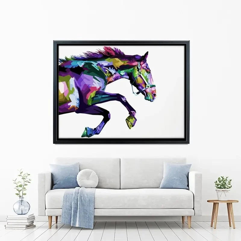 Colourful Horse Running Canvas Print Colourful Horse Running Canvas Print wall art product rainbow zoo / Shutterstock