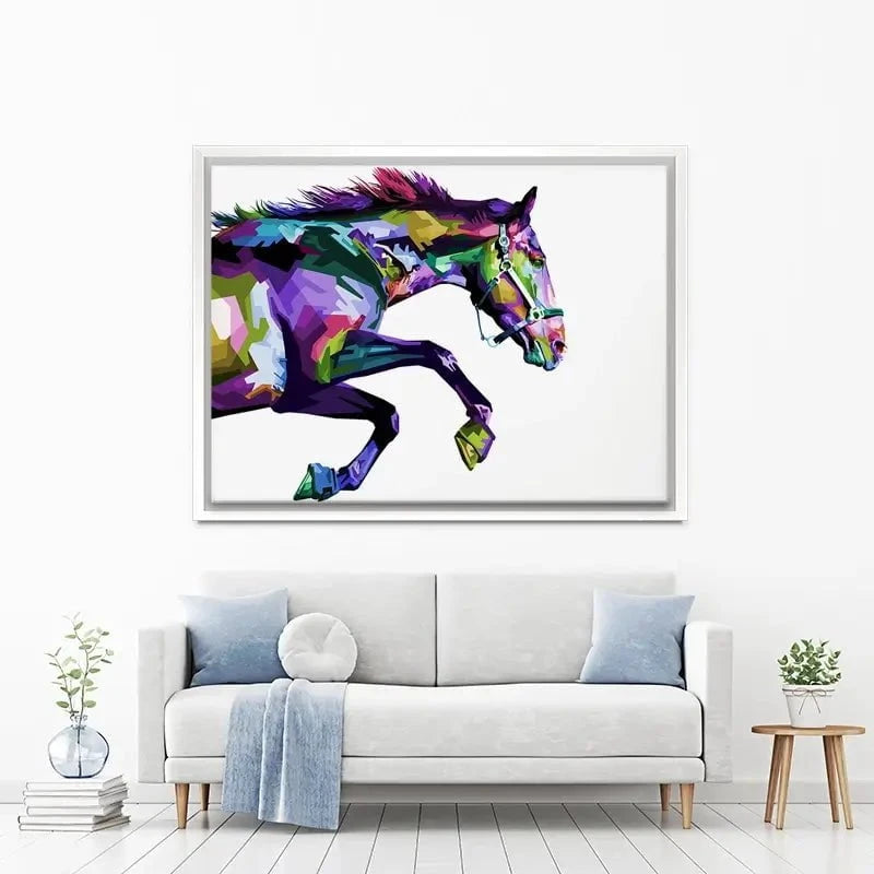 Colourful Horse Running Canvas Print Colourful Horse Running Canvas Print wall art product rainbow zoo / Shutterstock