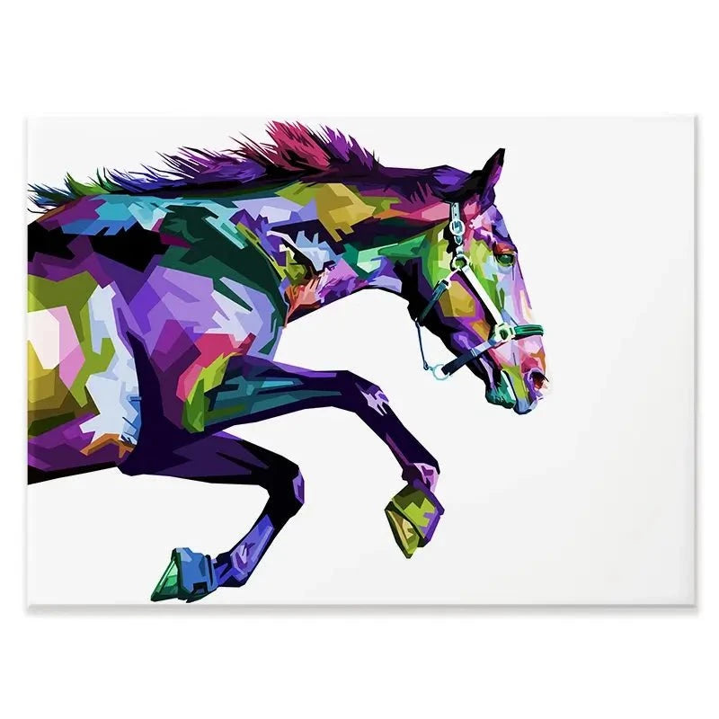 Colourful Horse Running Canvas Print Colourful Horse Running Canvas Print wall art product rainbow zoo / Shutterstock