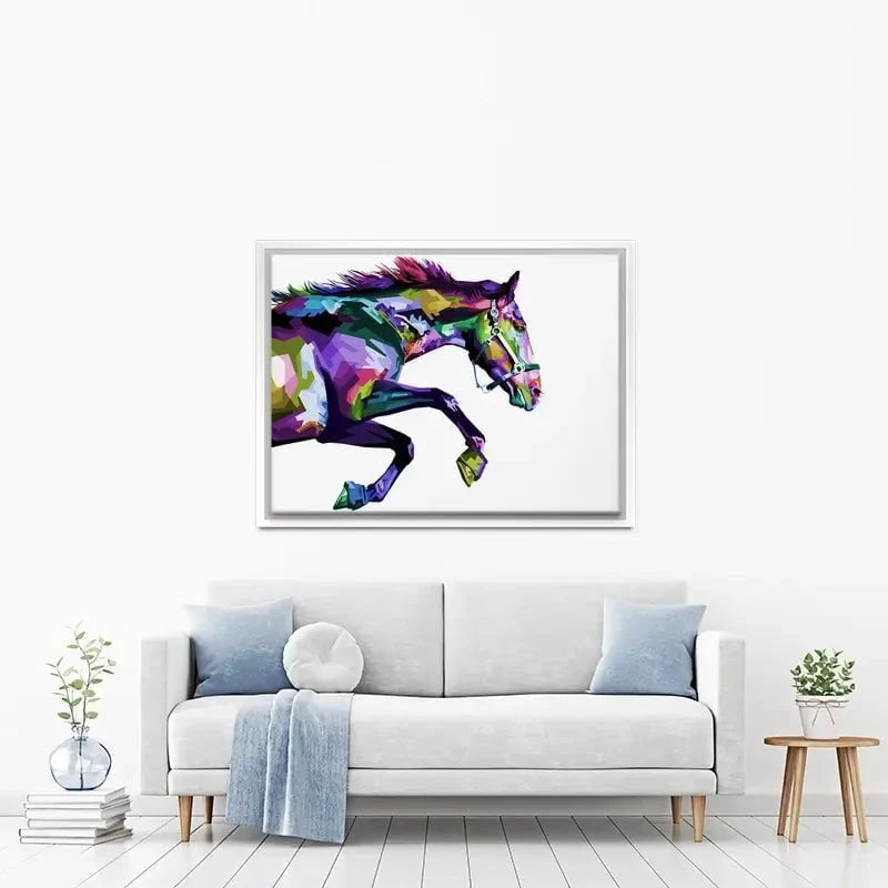 Colourful Horse Running Canvas Print Colourful Horse Running Canvas Print wall art product rainbow zoo / Shutterstock