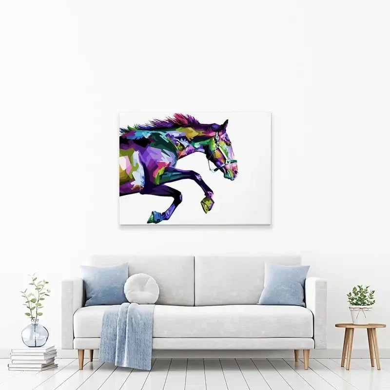 Colourful Horse Running Canvas Print Colourful Horse Running Canvas Print wall art product rainbow zoo / Shutterstock