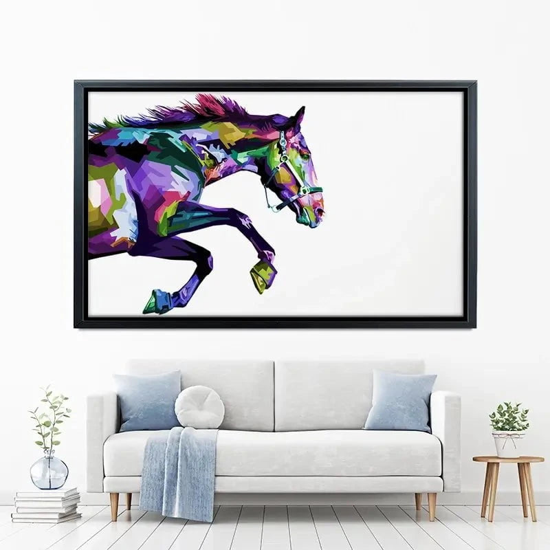 Colourful Horse Running Canvas Print Colourful Horse Running Canvas Print wall art product rainbow zoo / Shutterstock
