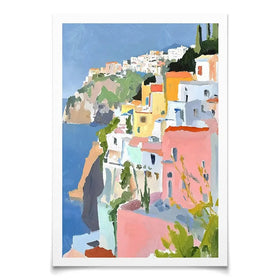 Colourful Italian Coast 1 Art Print Colourful Italian Coast 1 Art Print wall art product RileyB - Independent