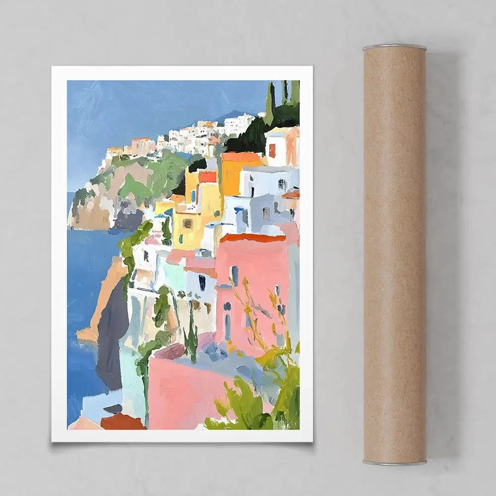 Colourful Italian Coast 1 Art Print Colourful Italian Coast 1 Art Print wall art product RileyB - Independent