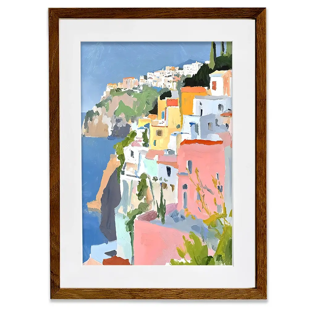 Colourful Italian Coast 1 Framed Art Print Colourful Italian Coast 1 Framed Art Print wall art product RileyB - Independent