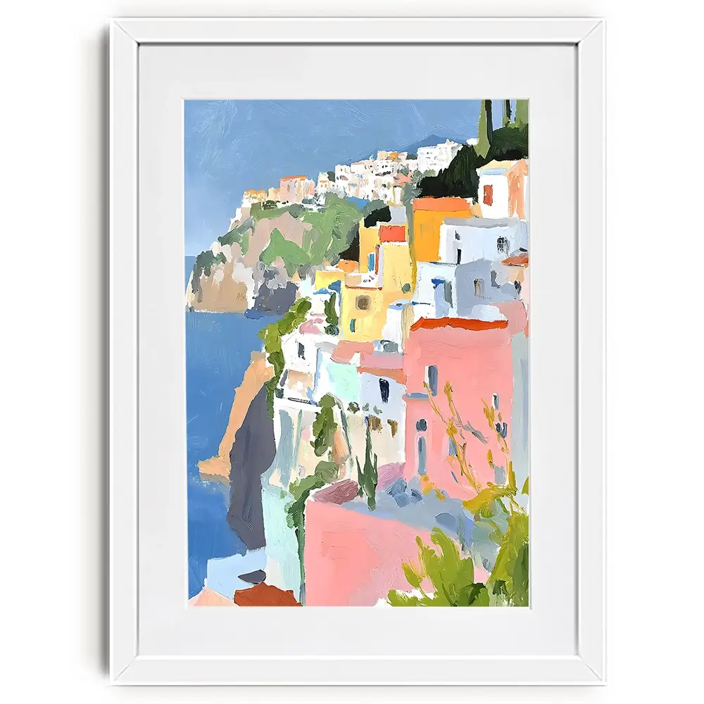 Colourful Italian Coast 1 Framed Art Print Colourful Italian Coast 1 Framed Art Print wall art product RileyB - Independent