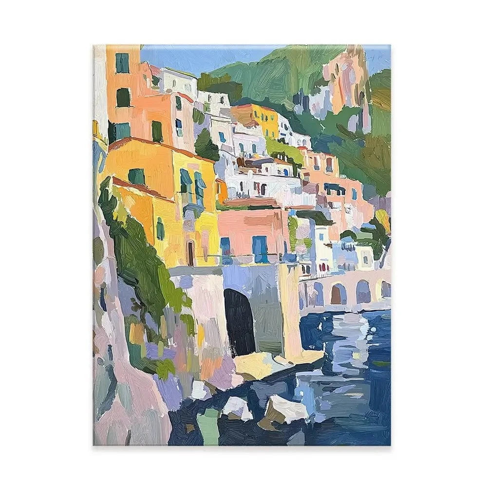 Colourful Italian Coast 2 Canvas Print Colourful Italian Coast 2 Canvas Print wall art product RileyB - Independent